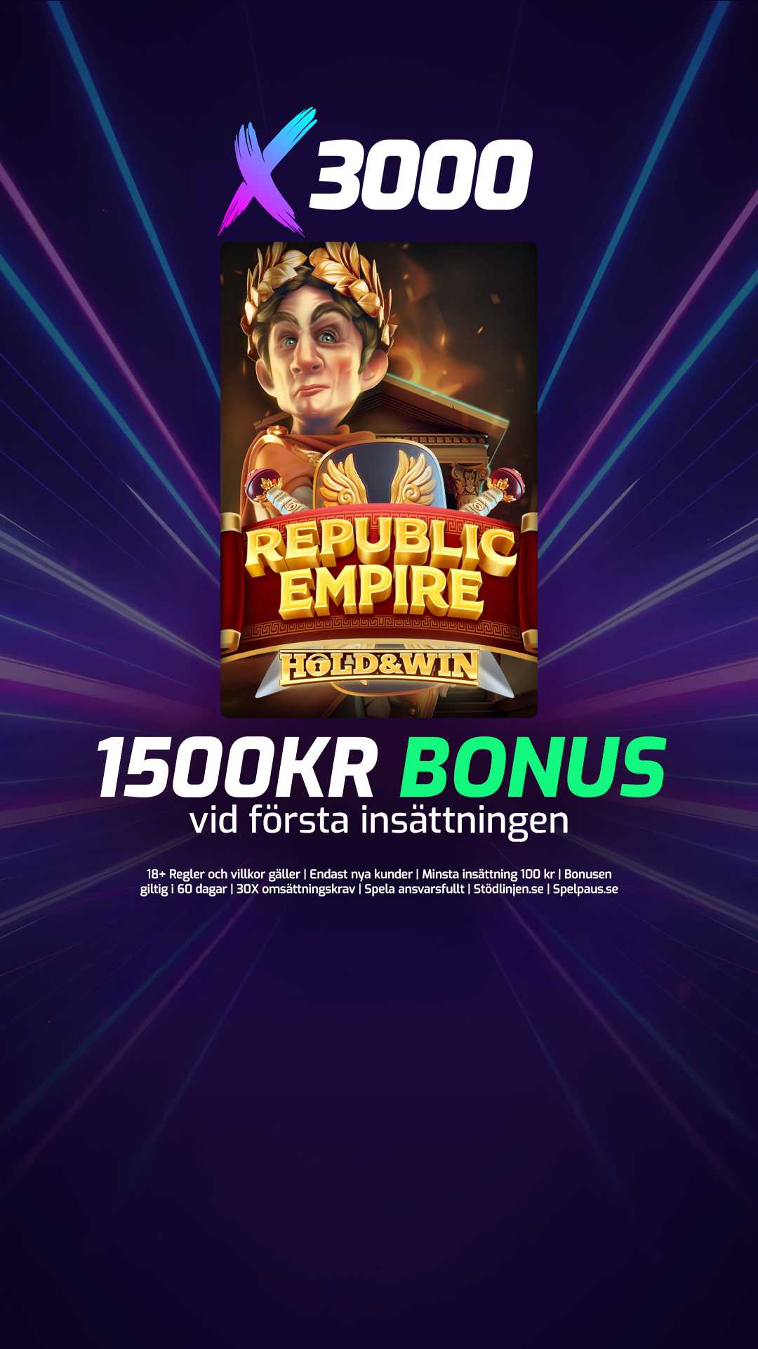 X3000 Casino & Sports Bet ad creative