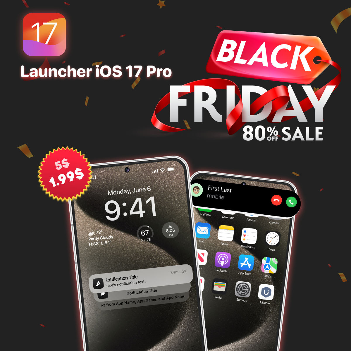Launcher OS™ Pro 广告素材