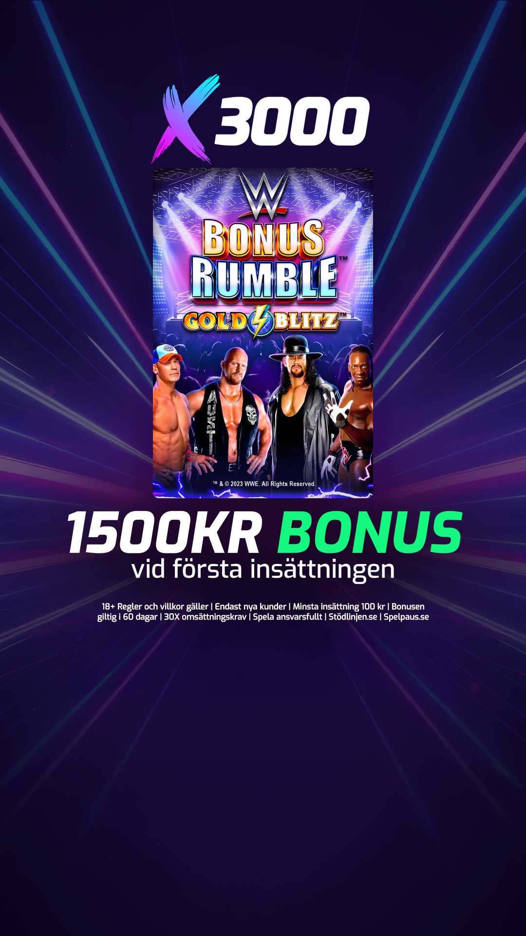 X3000 Casino & Sports Bet ad creative
