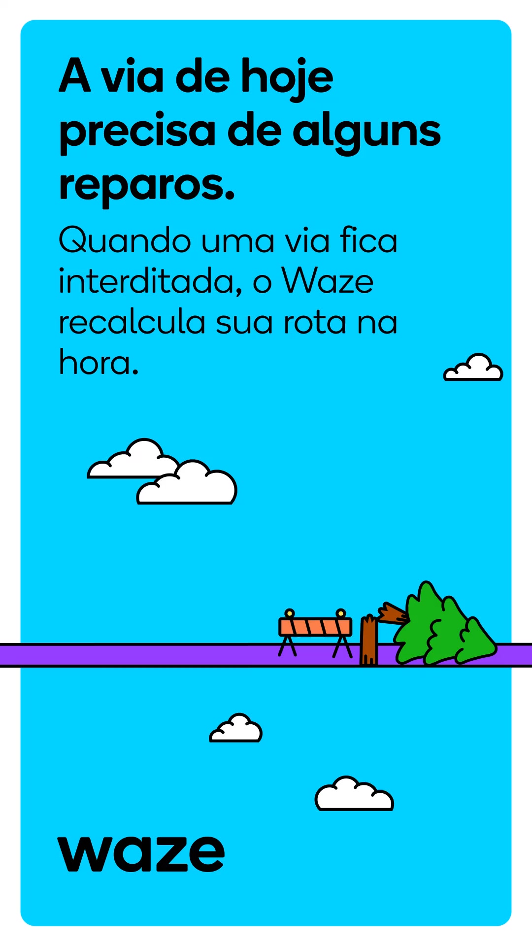 Waze Navigation & Live Traffic advertising creative