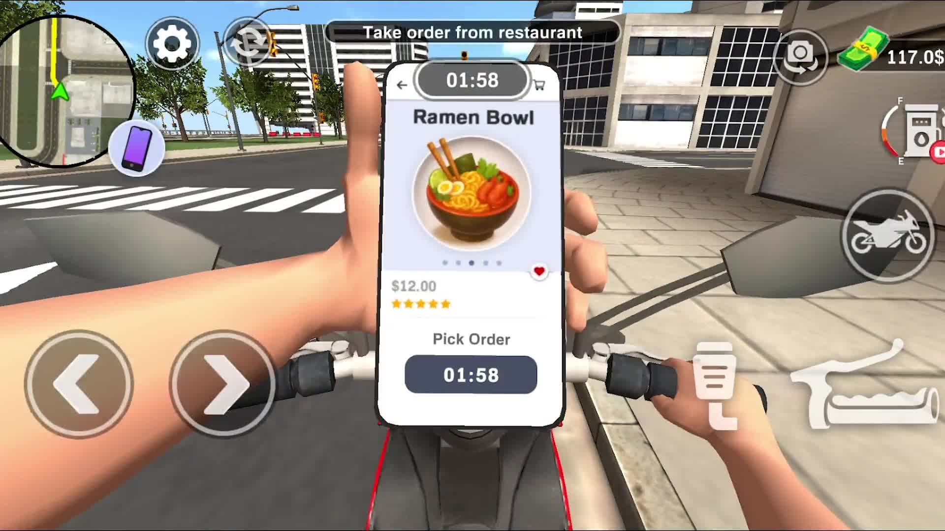 Urban Food Delivery Game advertising creative