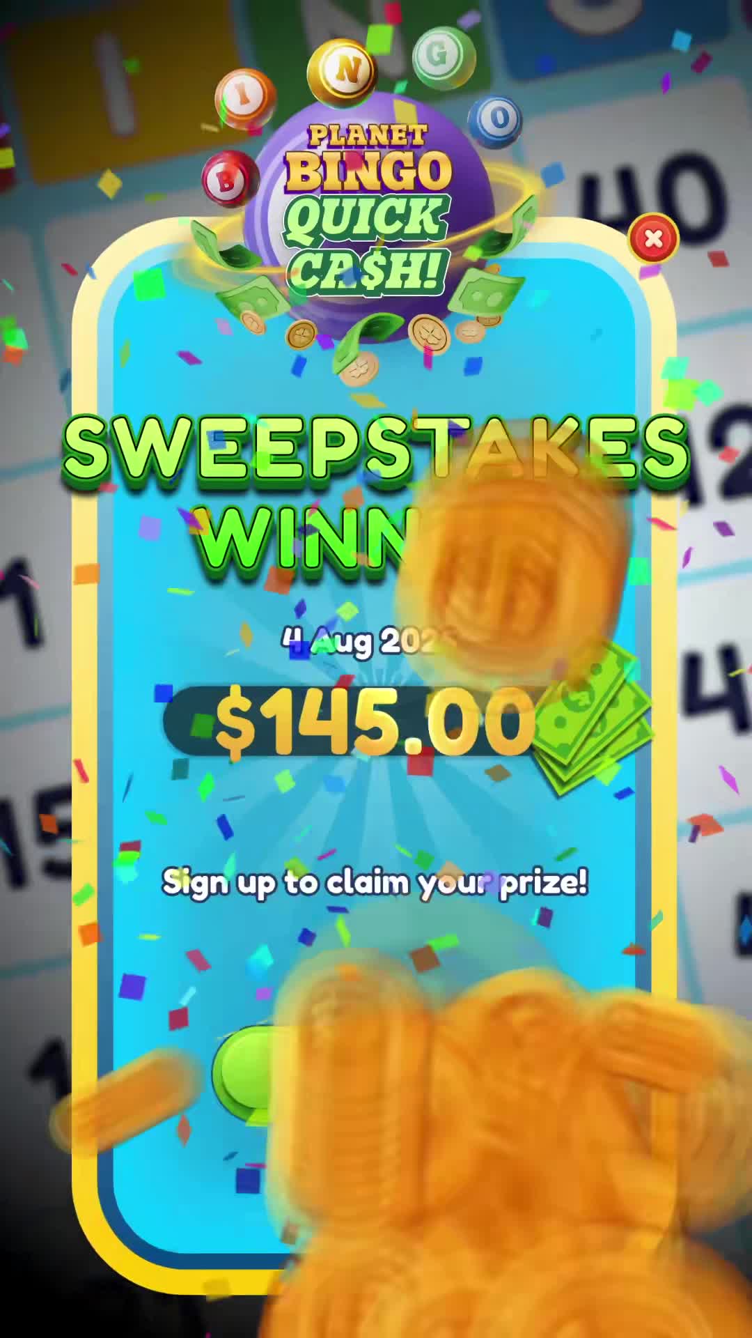 Planet Bingo QuickCash 广告创意
