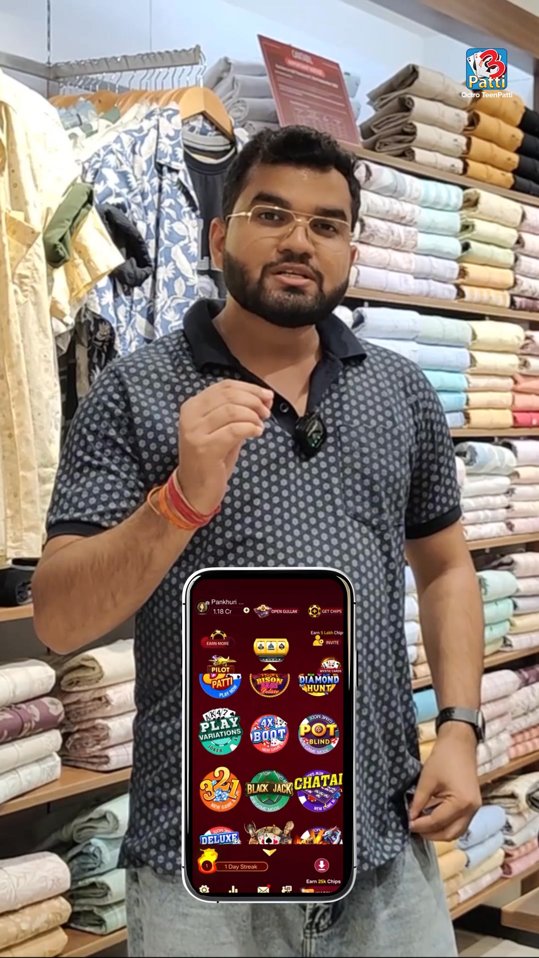 Teen Patti Octro 3 Patti Rummy advertising creative