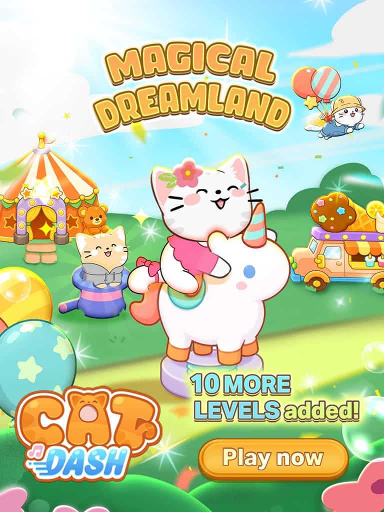 Cat Dash: Cute Cat Music Game 广告创意