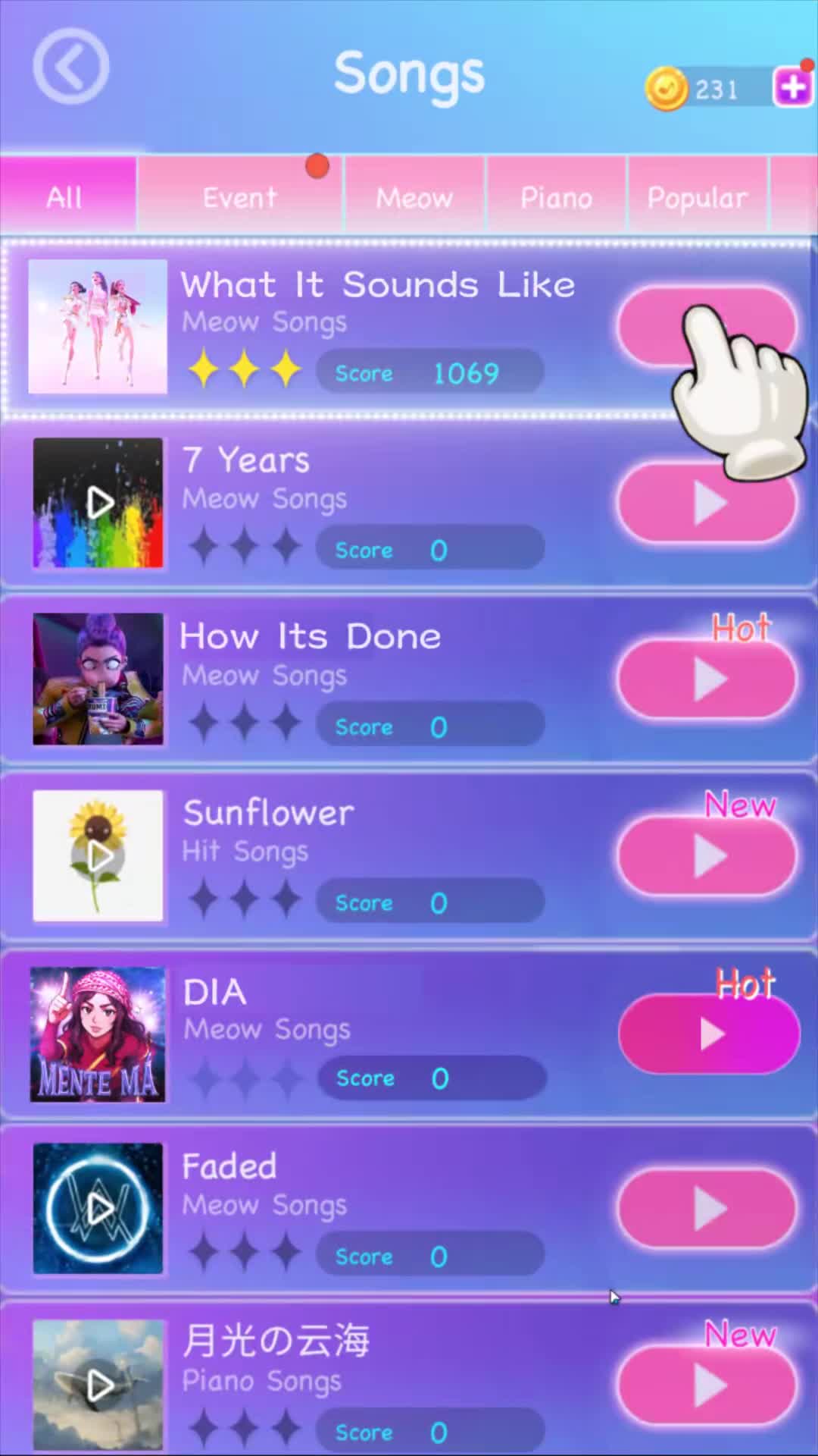 Rhythm Tiles: Pop Songs 广告素材