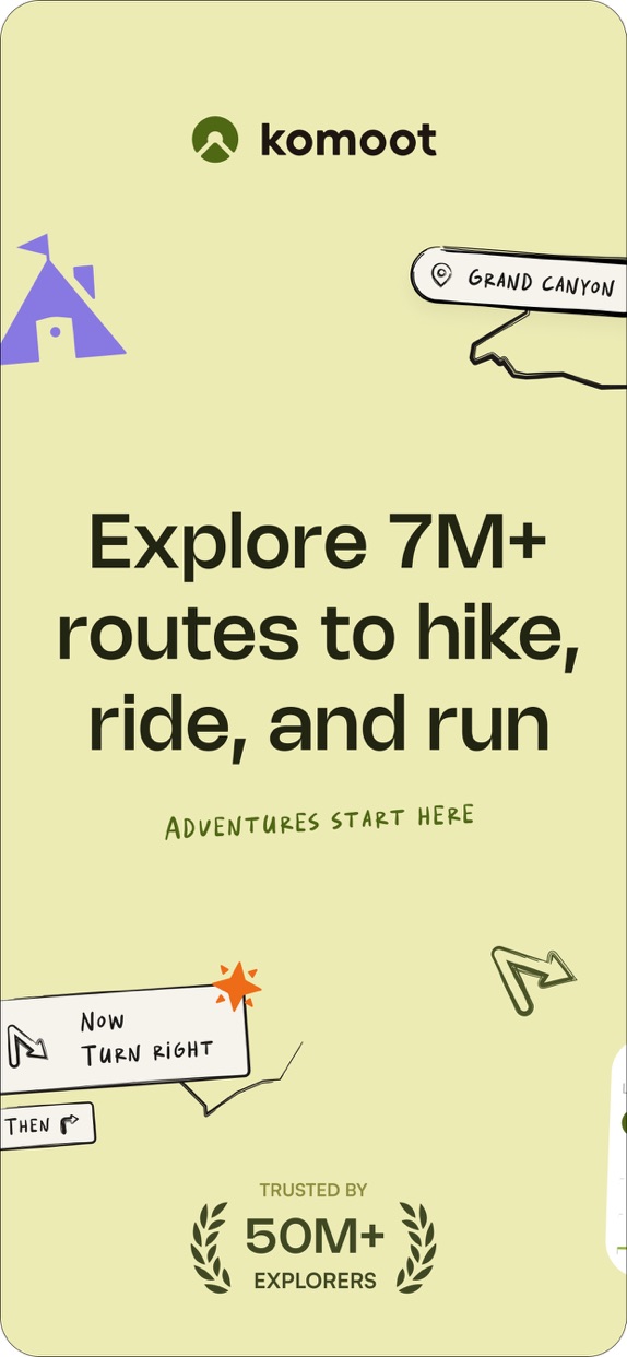komoot - hike, bike & run 广告素材 1