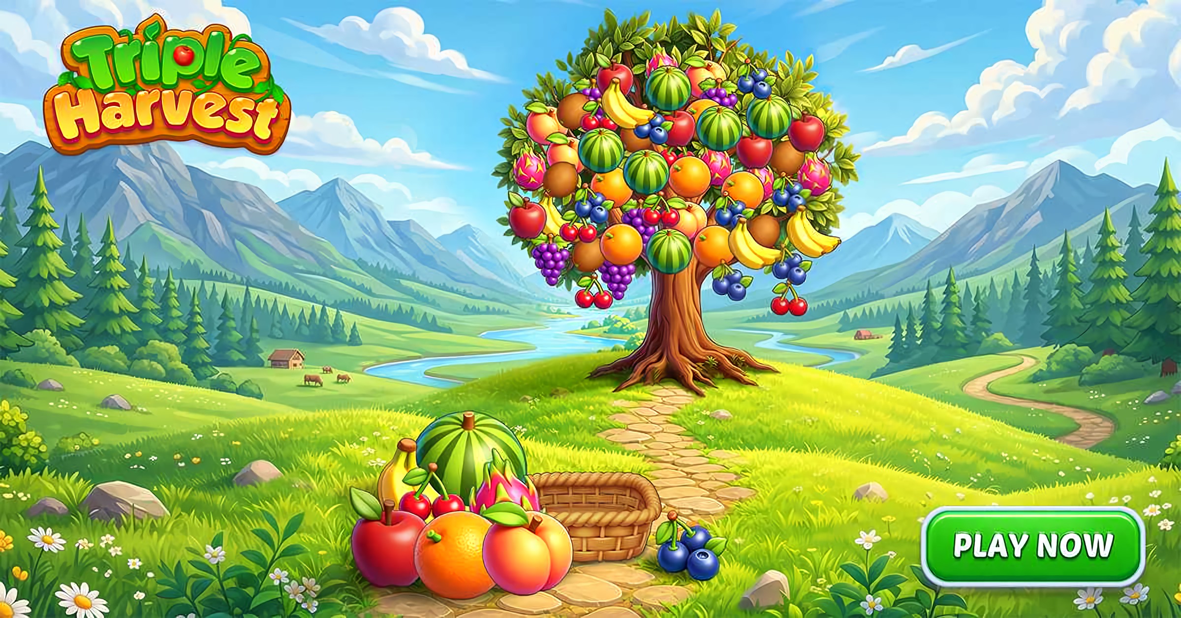 Triple Harvest™: 3D Match Game ad creative