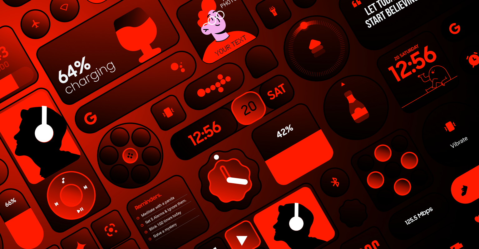 Glass Widgets : Neon advertising creative