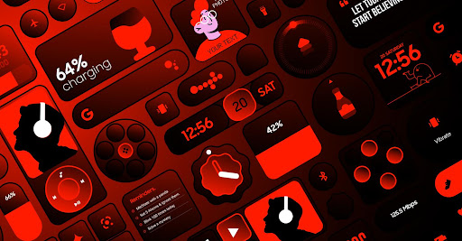 Glass Widgets : Neon advertising creative