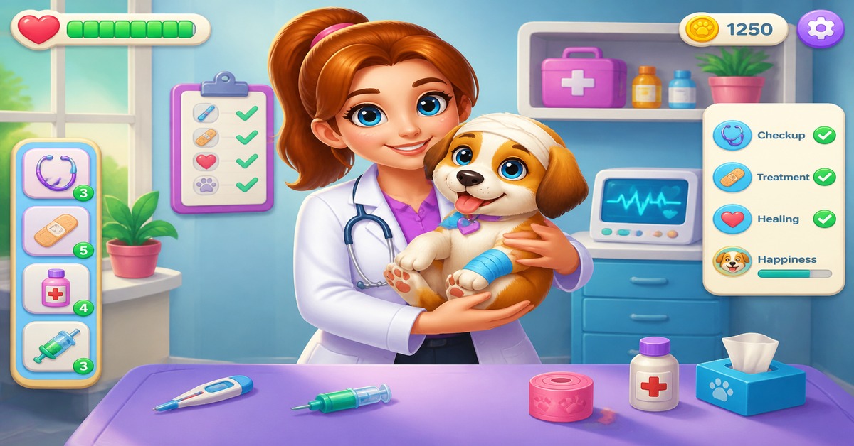 Pet Vet Doctor Hospital Game ad creative