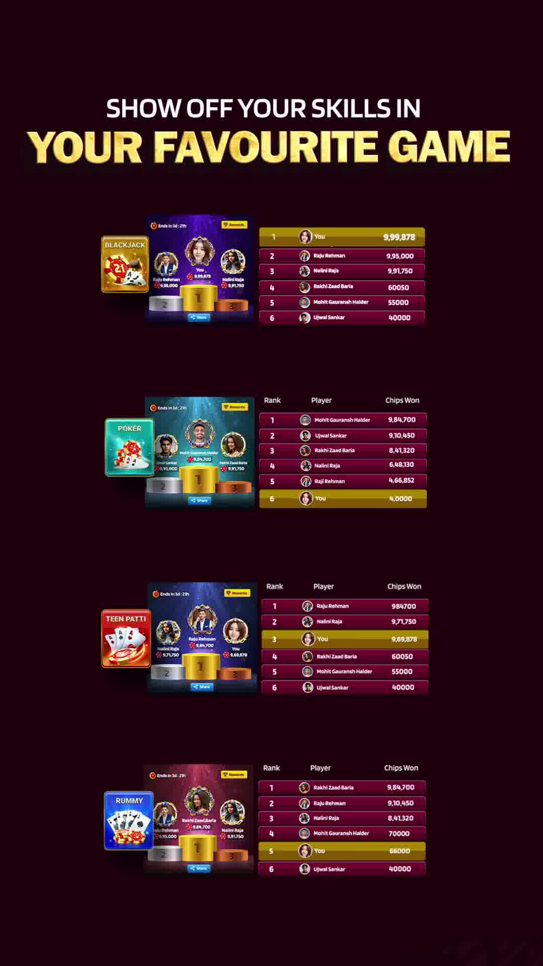 Teen Patti Gold:3 Patti Rummy advertising creative