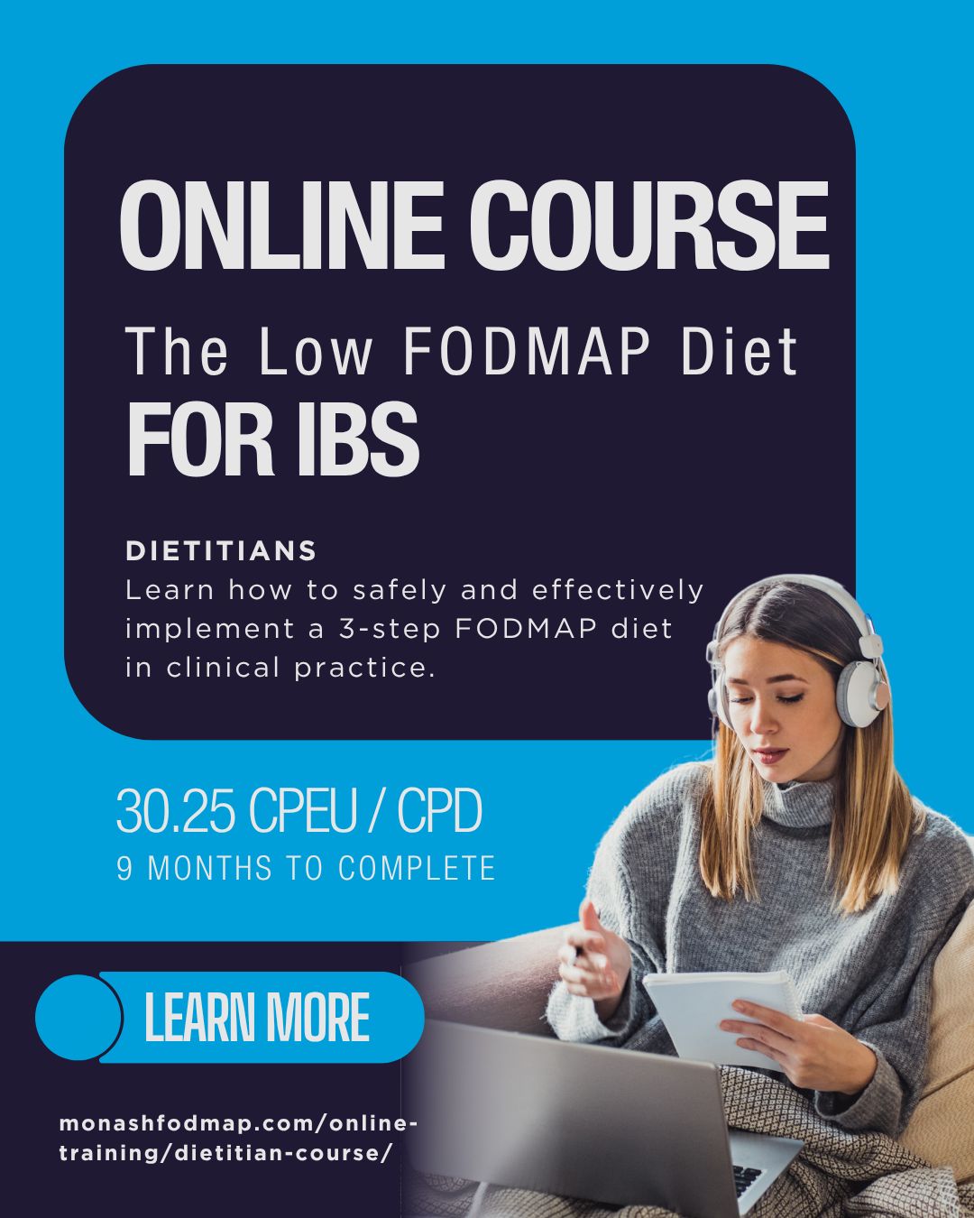 Monash University FODMAP diet advertising creative