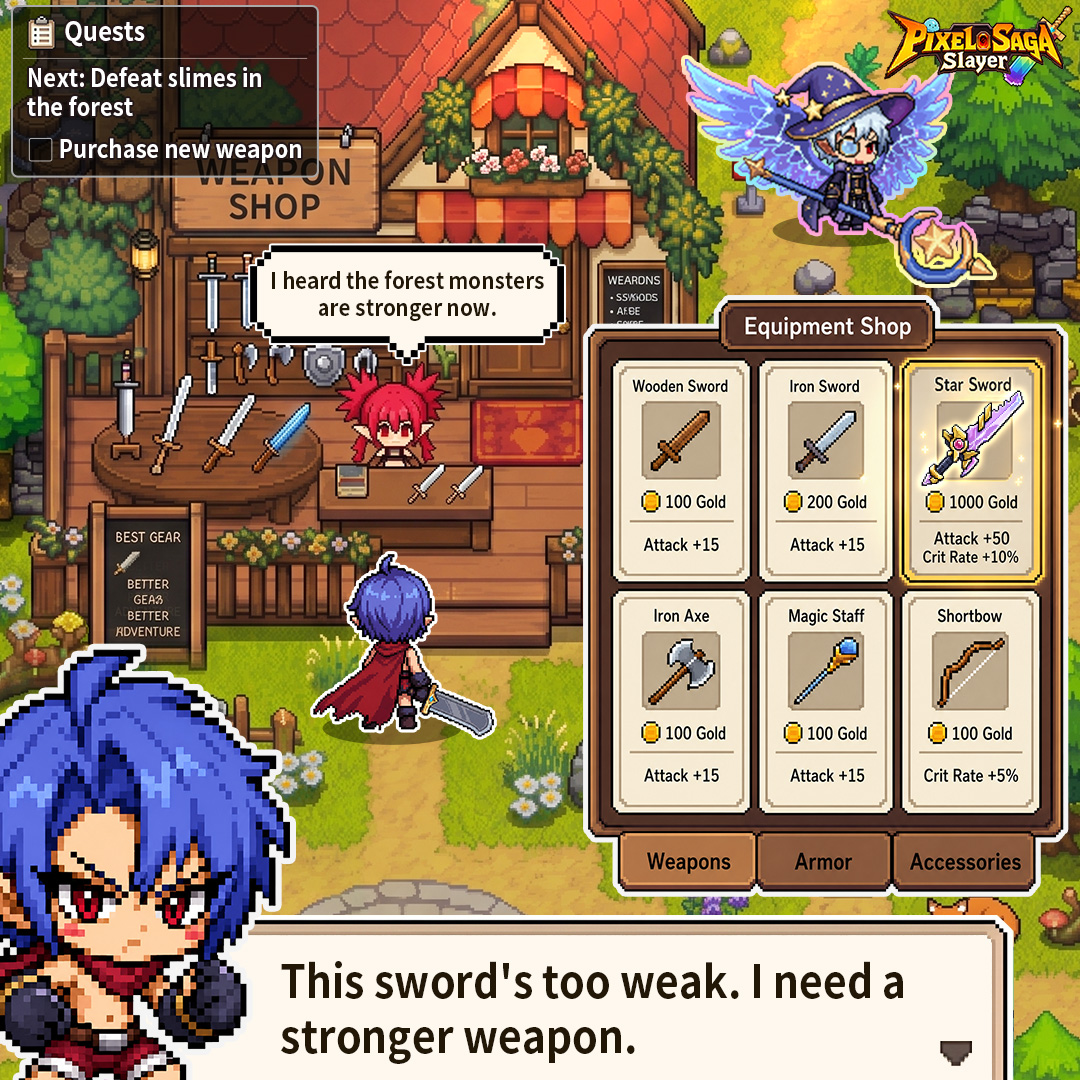 Pixel Slayer Saga 广告素材