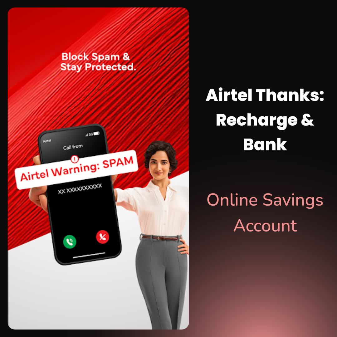 Airtel Thanks: Recharge & Bank advertising creative