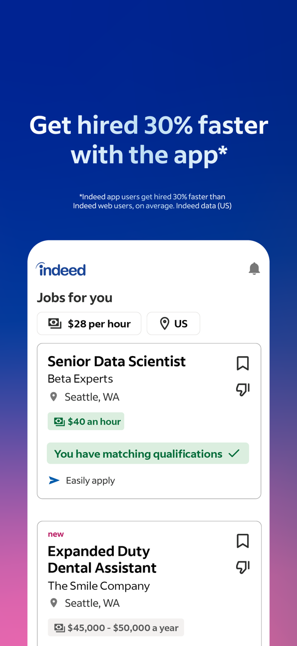 Indeed Job Search 广告素材 1