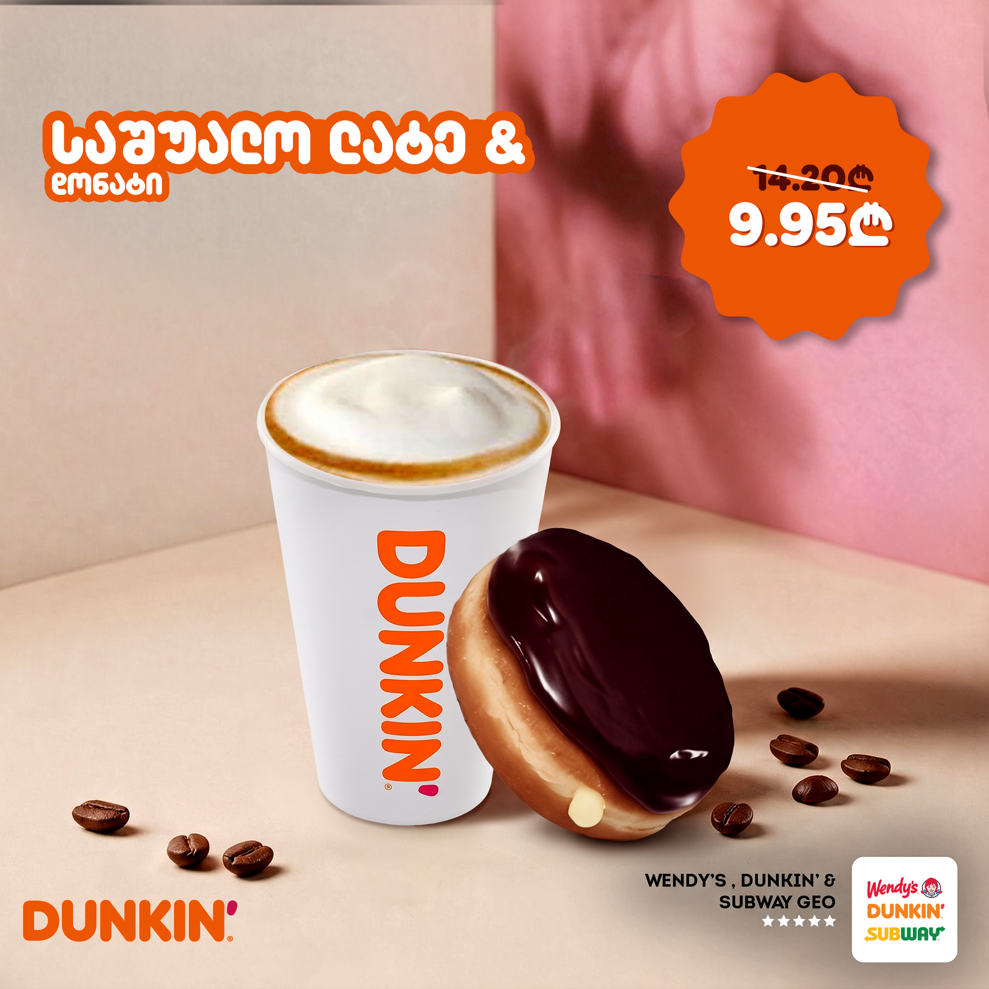 Wendy’s, DUNKIN’ & SUBWAY GEO ad creative 1