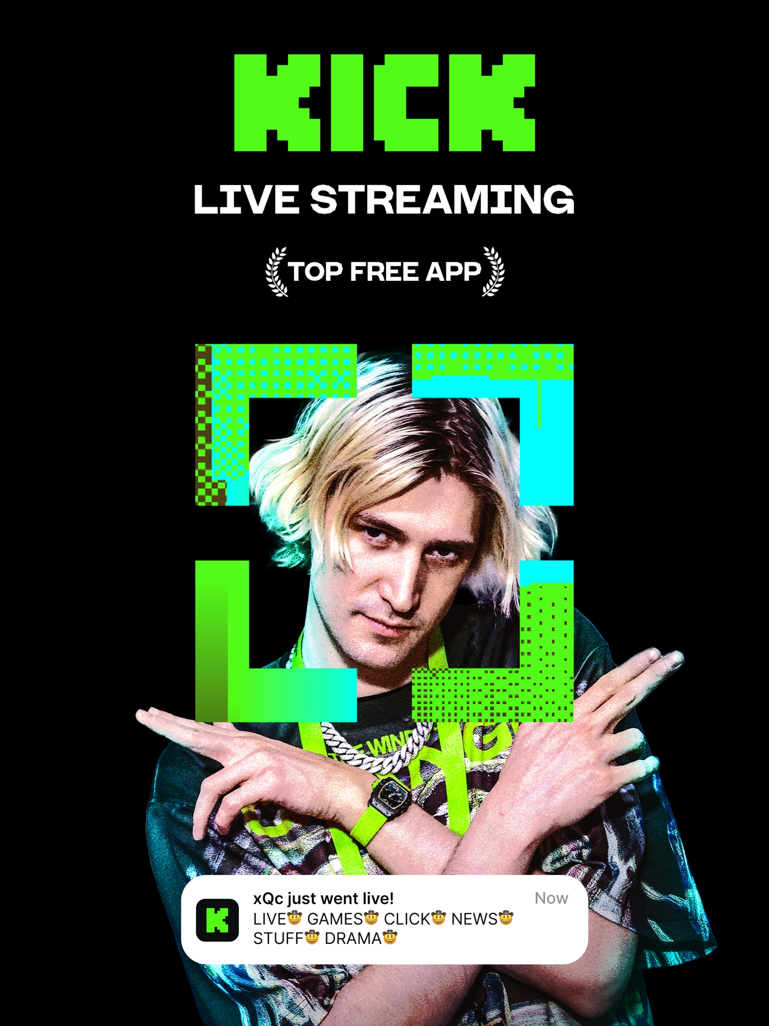 KICK - Live Streaming advertising creative 1