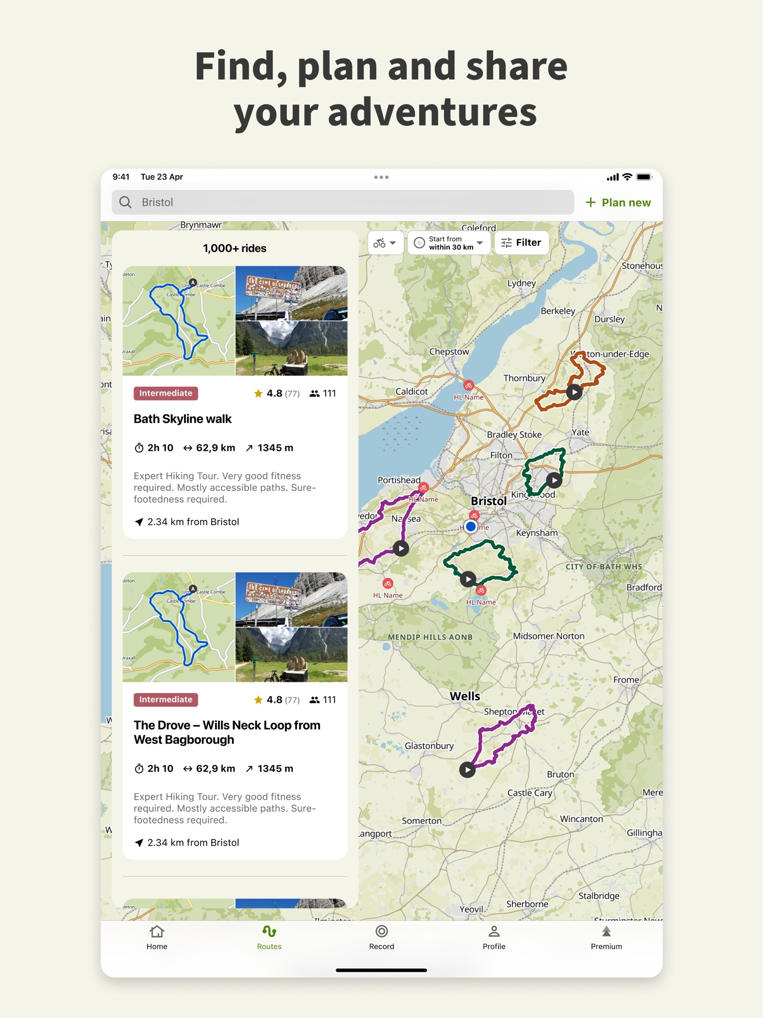 komoot - hike, bike & run 广告素材 1