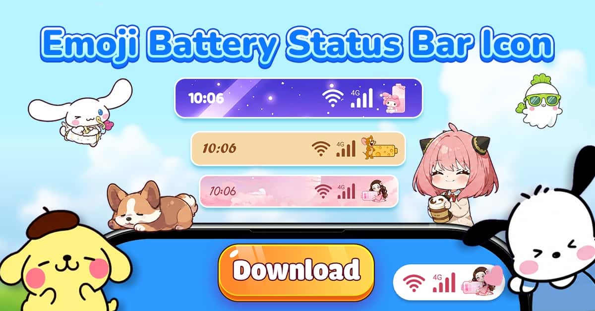 Emoji Battery: Status Bar Icon ad creative