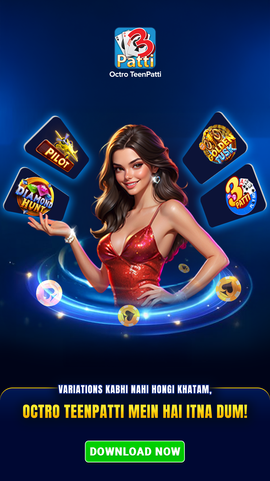 Teen Patti Octro 3 Patti Rummy advertising creative