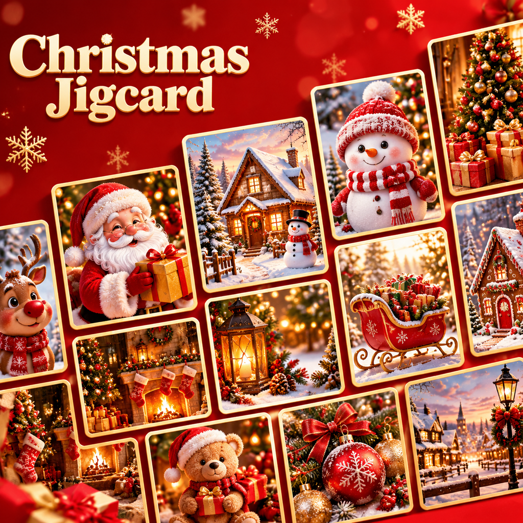 Christmas Jigcard Puzzle 广告创意
