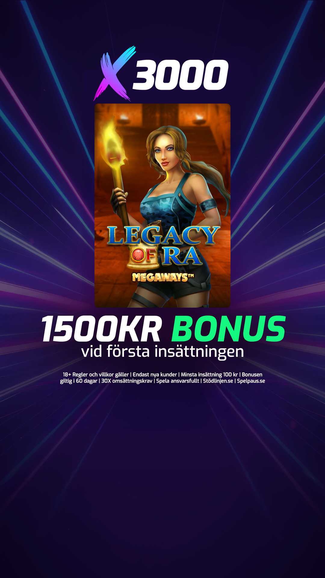 X3000 Casino & Sports Bet ad creative