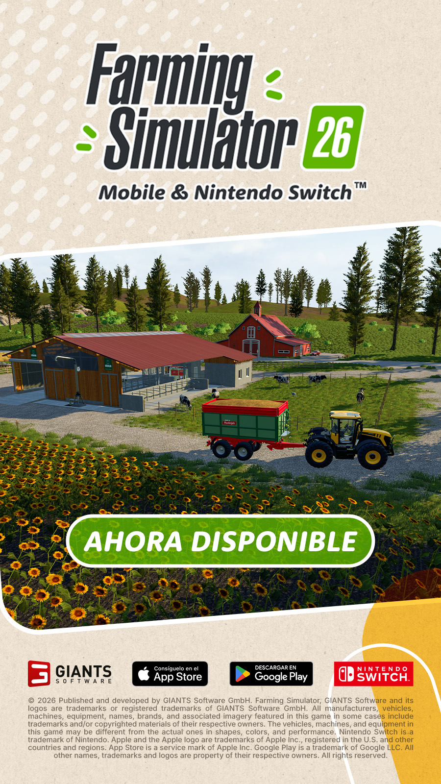 Farming Simulator 26 Mobile advertising creative