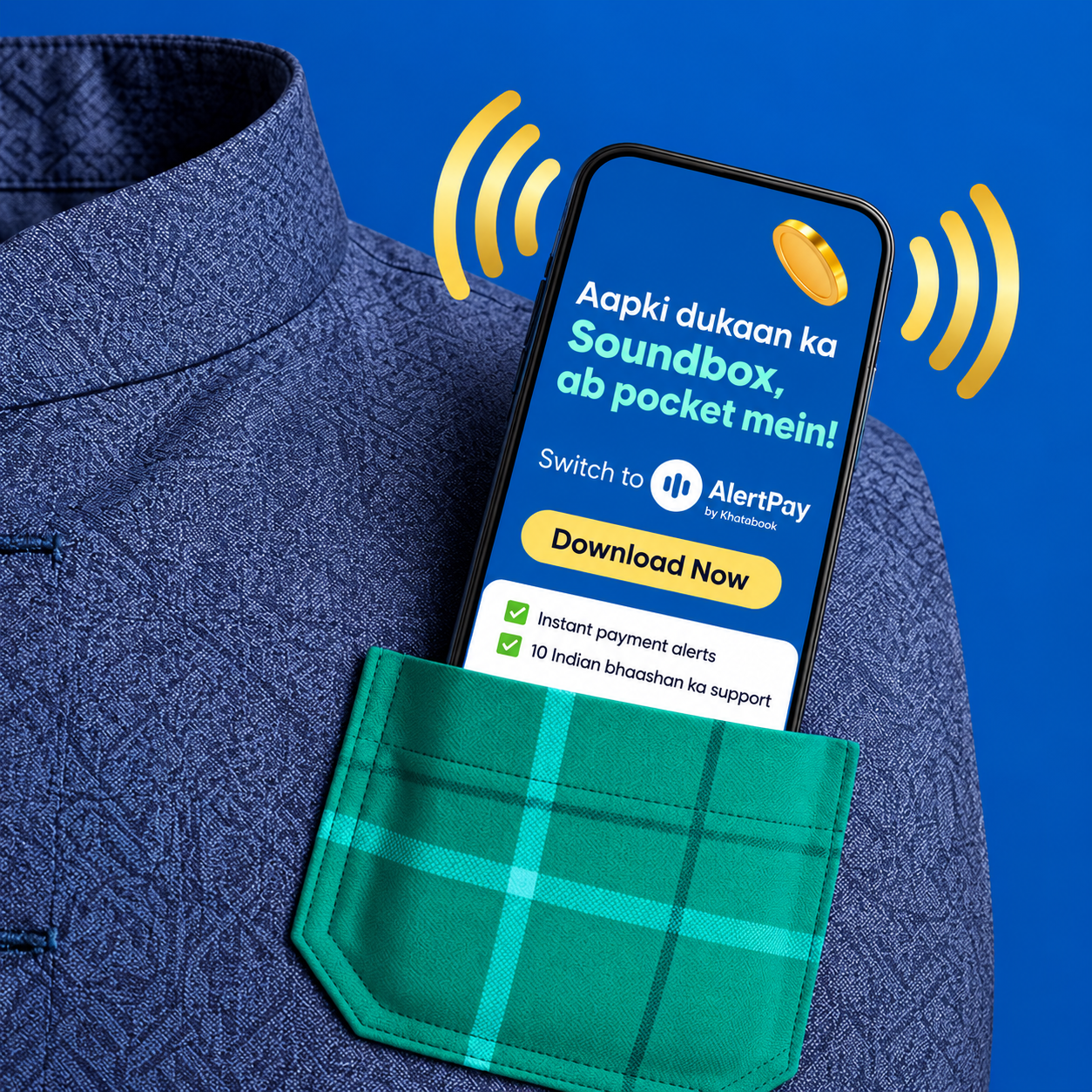 AlertPay UPI Mobile Soundbox 广告创意 2