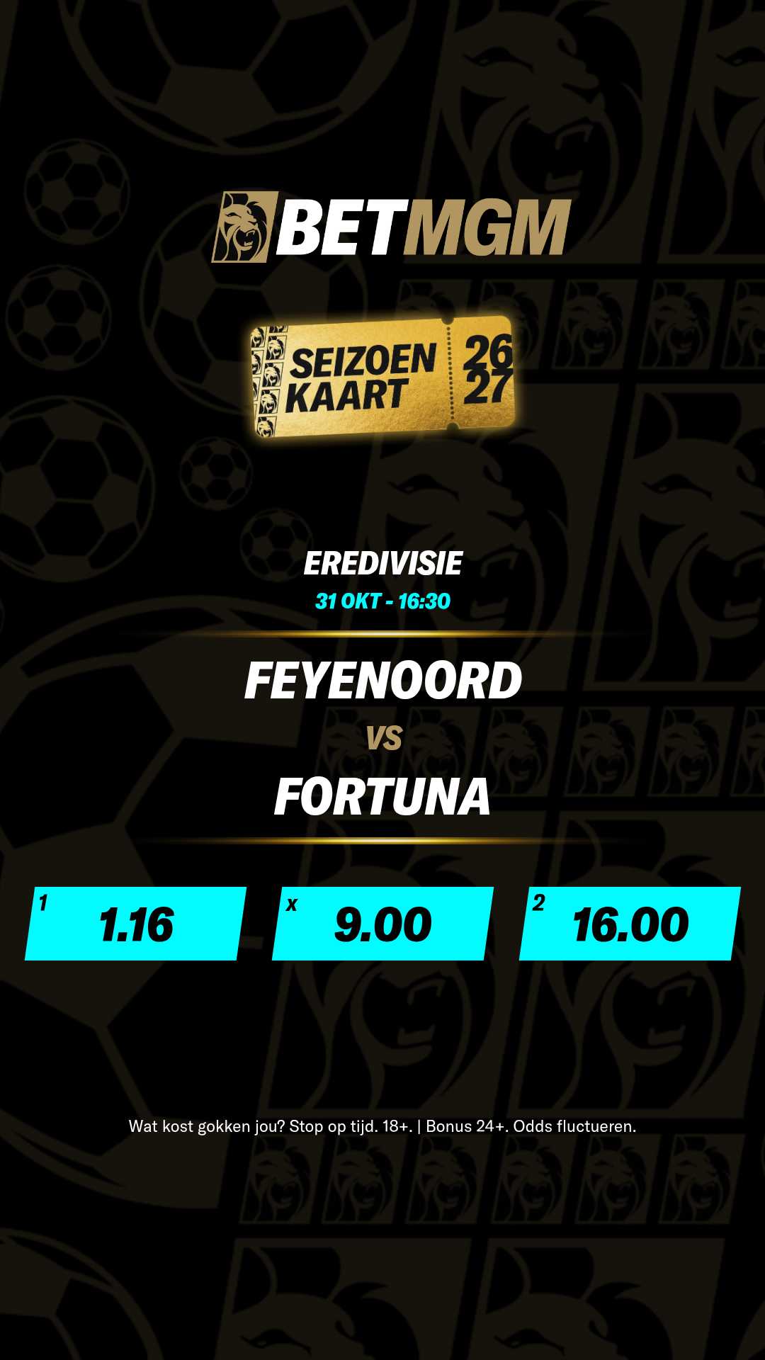 BetMGM NL Casino & Sport ad creative