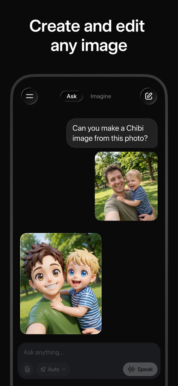 Grok - AI Chat & Video advertising creative 1