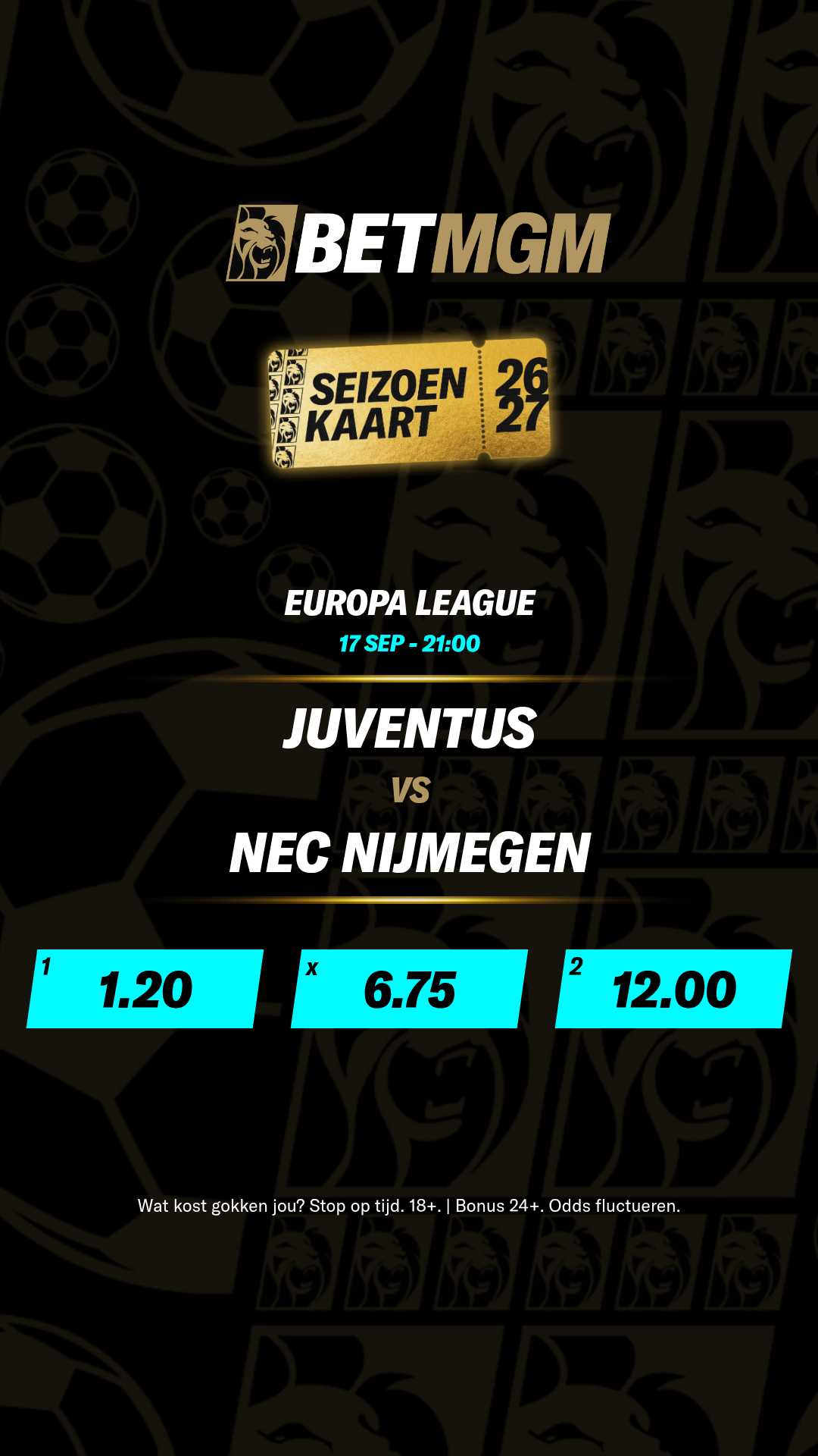 BetMGM NL Sport & Casino ad creative