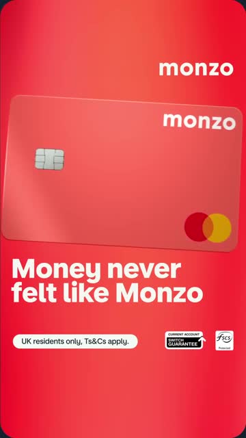 Monzo Bank - Mobile Banking advertising creative