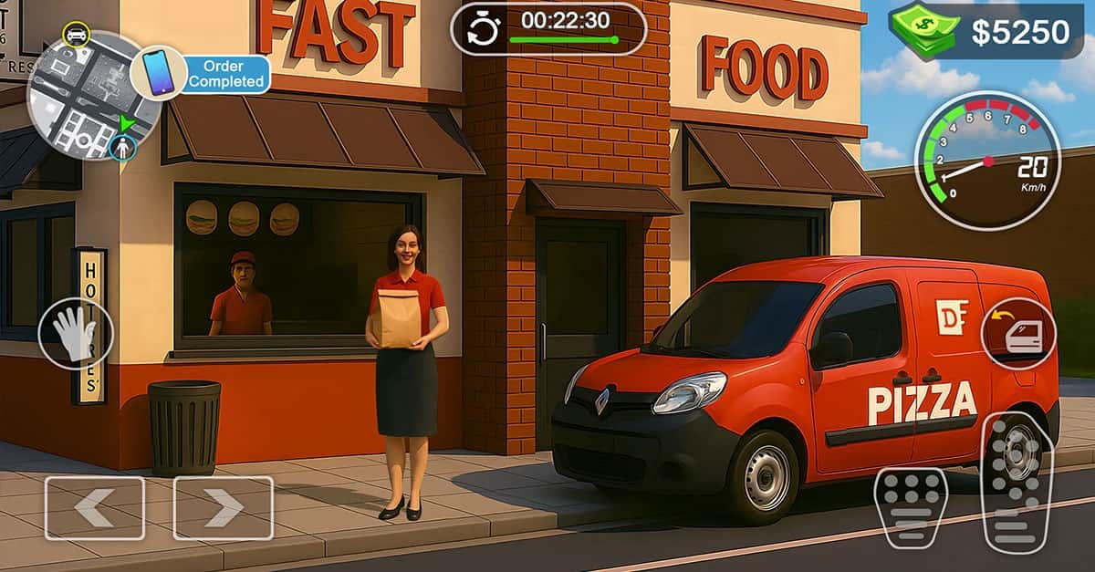 Urban Food Delivery Game advertising creative