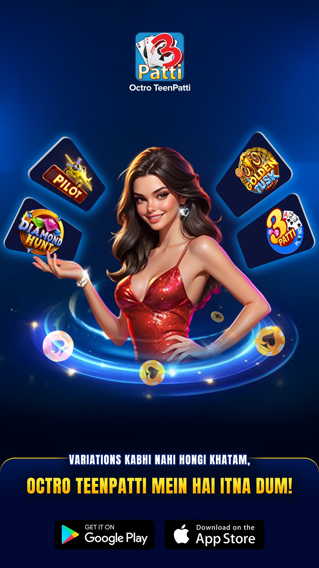 Teen Patti Octro 3 Patti Rummy advertising creative