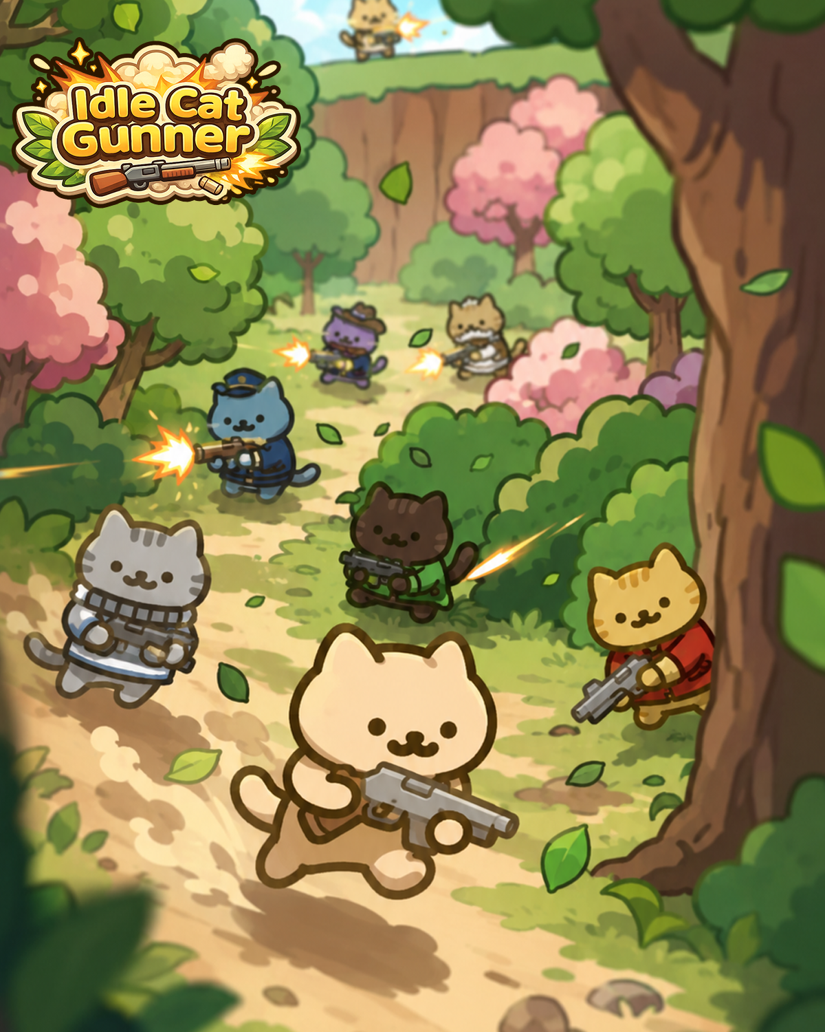 Idle Cat Gunner: Shooter RPG advertising creative
