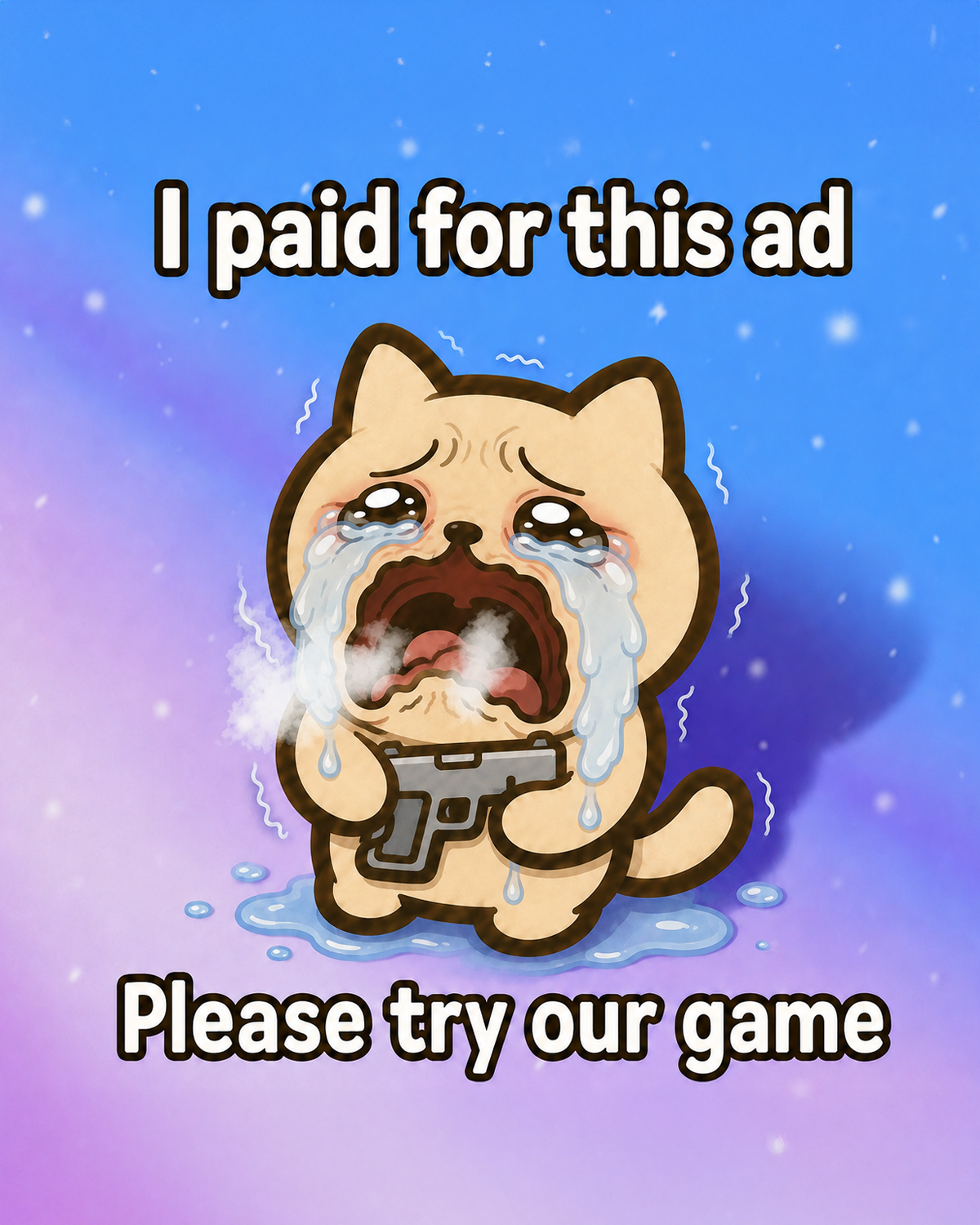 Idle Cat Gunner: Shooter RPG advertising creative