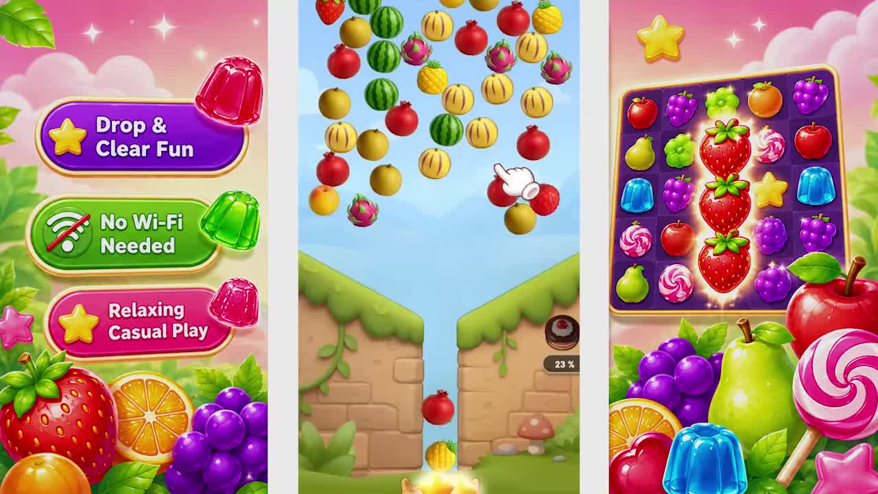 Fruit Match: Juicy Puzzle 广告创意
