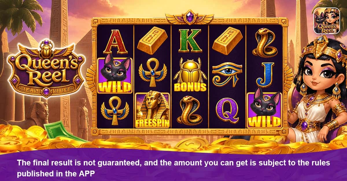Queen's Reel - Win Jackpot ad creative
