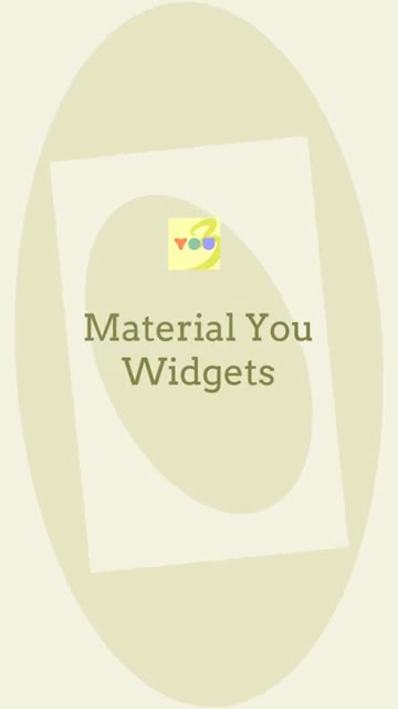 Material You Widgets advertising creative