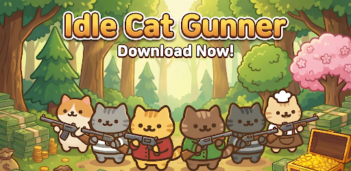 Idle Cat Gunner: Shooter RPG advertising creative