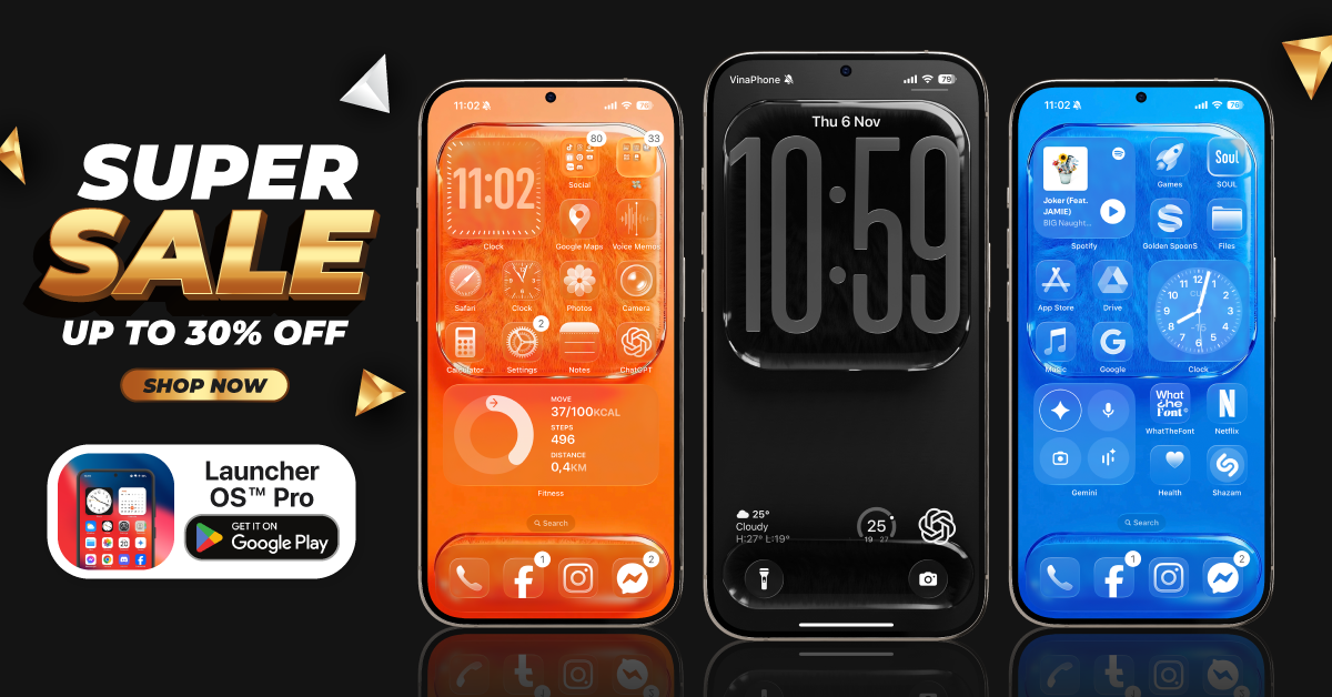 Launcher OS™ Pro 广告素材