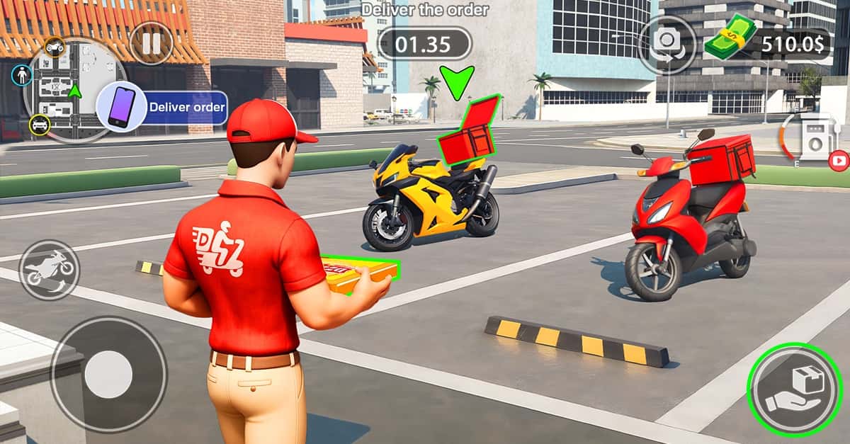 Urban Food Delivery Game advertising creative