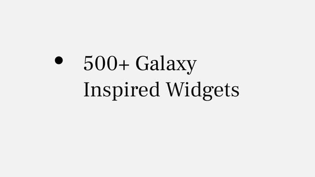 Galaxy Widgets: One UI 广告素材