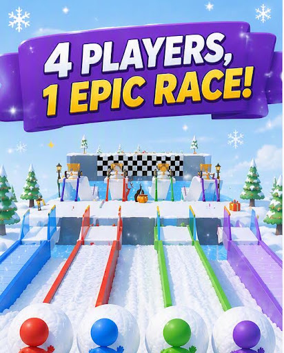 Snow Race advertising creative