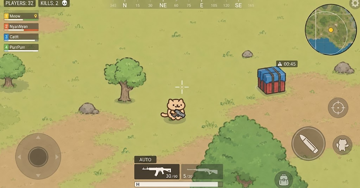 Idle Cat Gunner: Shooter RPG advertising creative