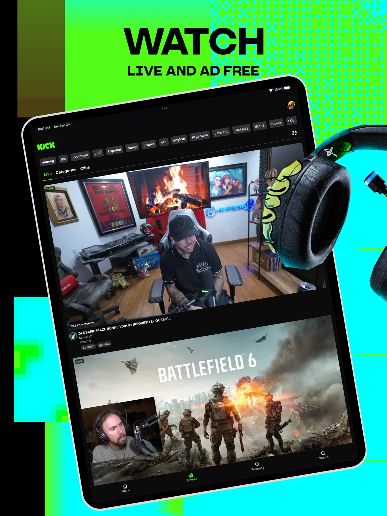 KICK - Live Streaming advertising creative 2