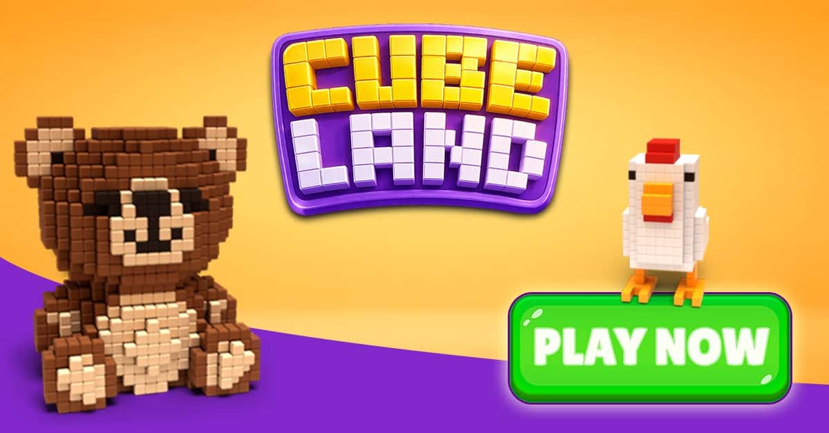 Cube Land Puzzle Game 广告素材