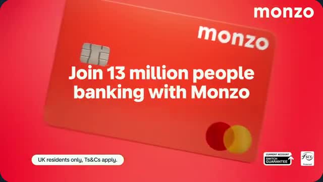 Monzo Bank - Mobile Banking advertising creative