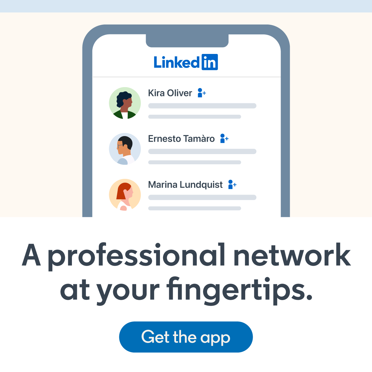 LinkedIn: Community & Network advertising creative