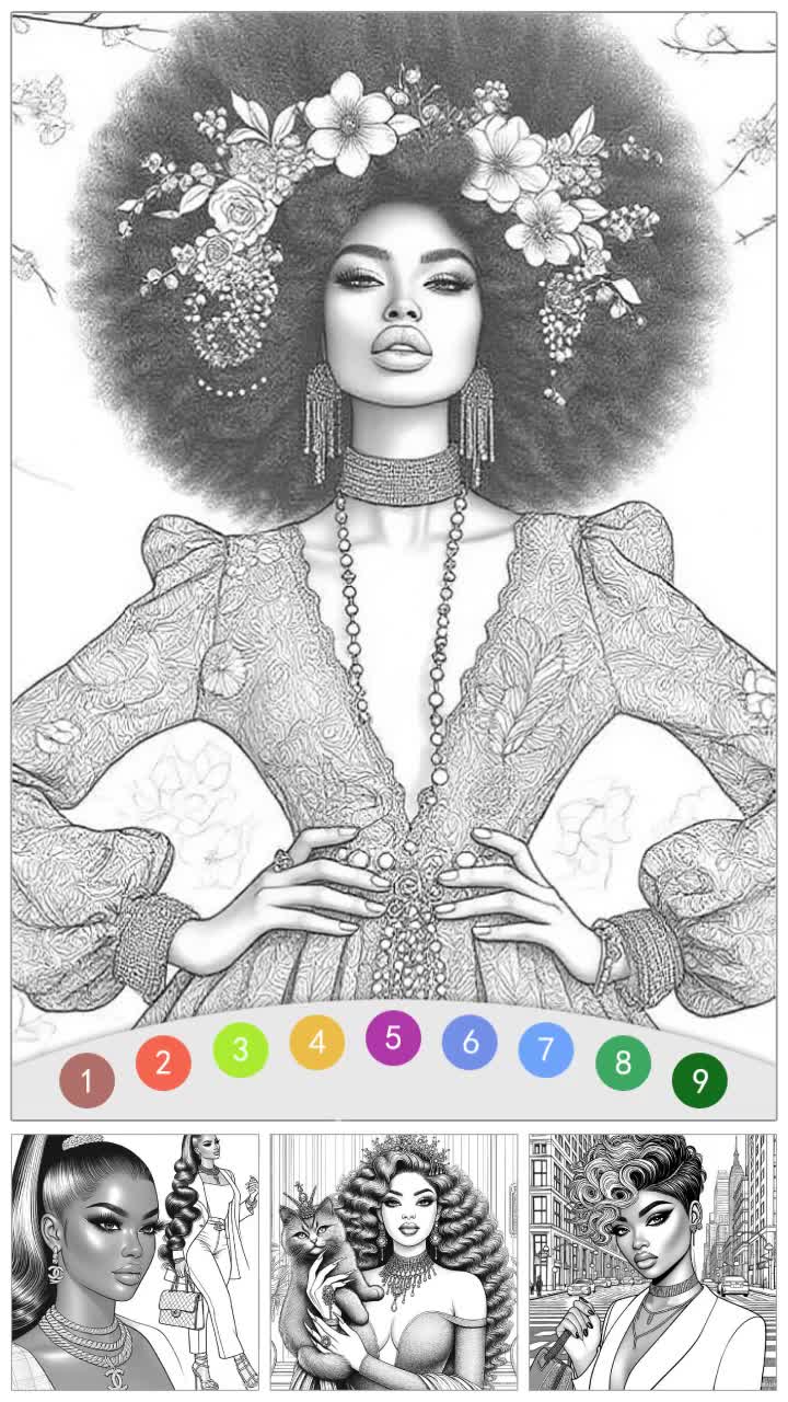 Black Color Paint By Number ad creative